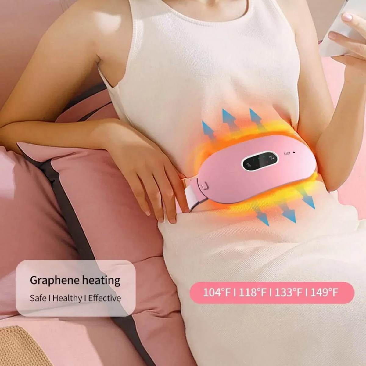Heating Waistband Massager with 6 Heat Levels and Massage Modes