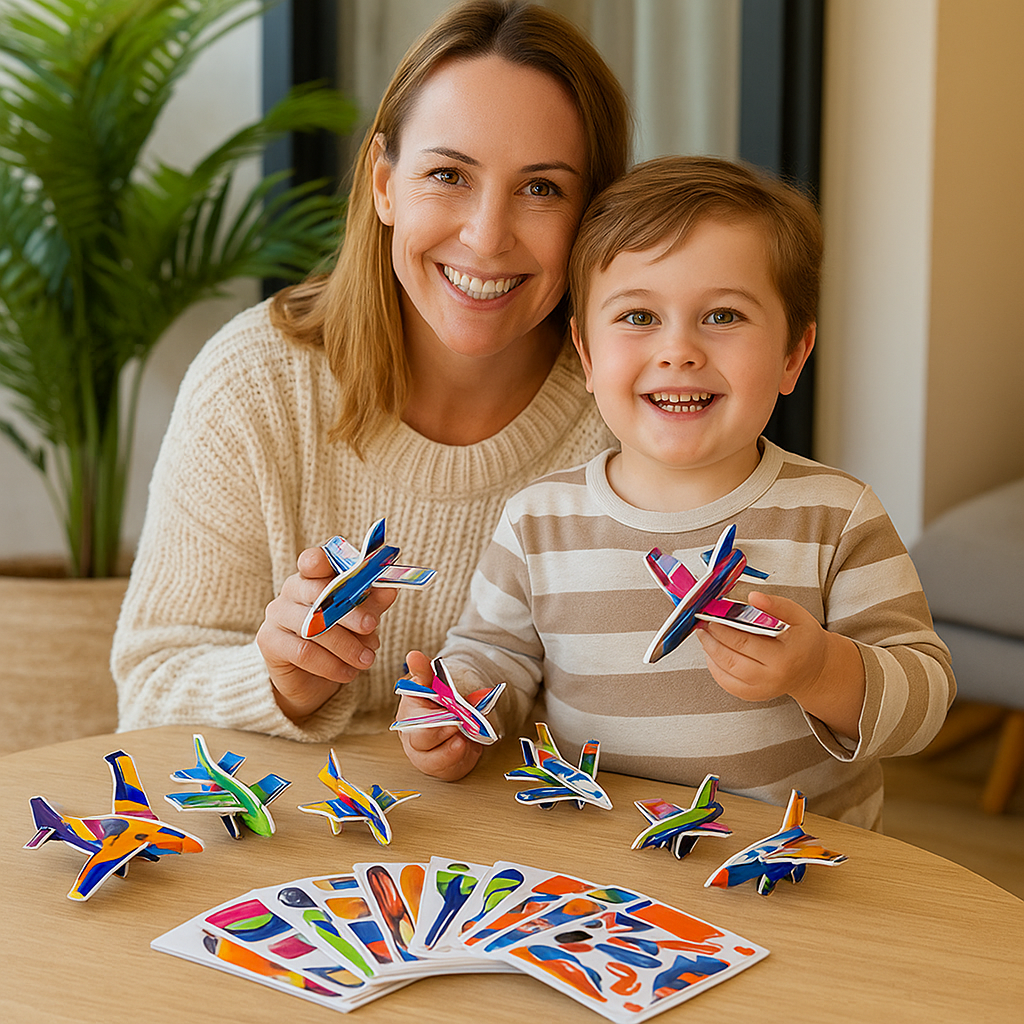 3D Foam Puzzle Set with Cartoon Characters and Snap Assembly for Kids