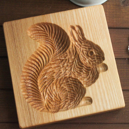 Wooden Cookie Cutter Stamp with Two Piece Press System and Beech Wood Construction
