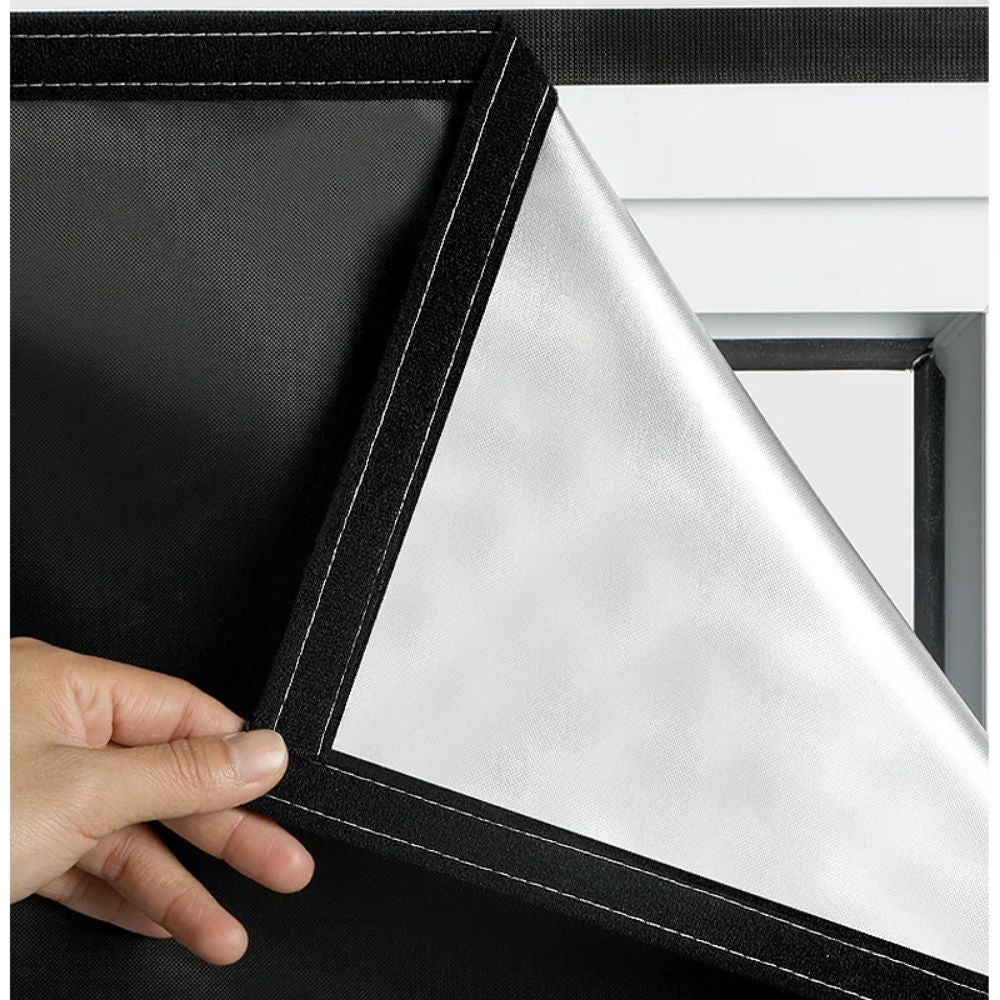 Static Cling Blackout Window Shade with Heat Reflection and Reusable Application