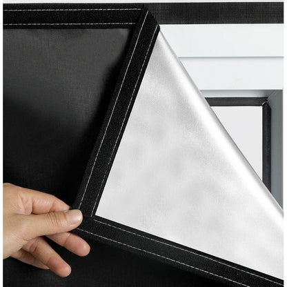 Static Cling Blackout Window Shade with Heat Reflection and Reusable Application