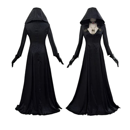 High Quality Official Evil Village Vampire Lady Cosplay Outfit