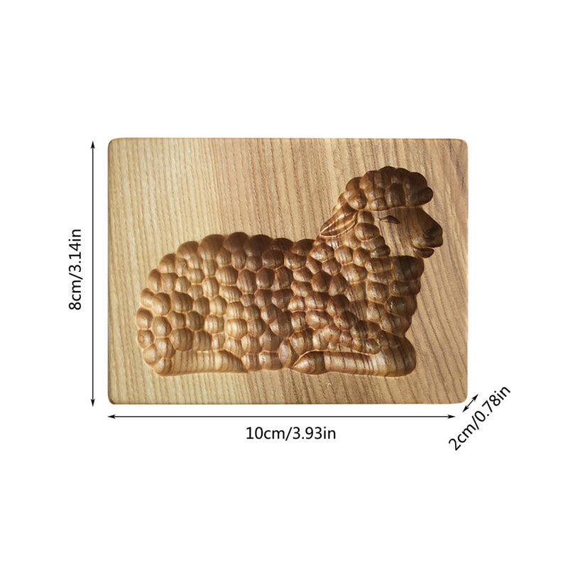 Wooden Cookie Cutter Stamp with Two Piece Press System and Beech Wood Construction