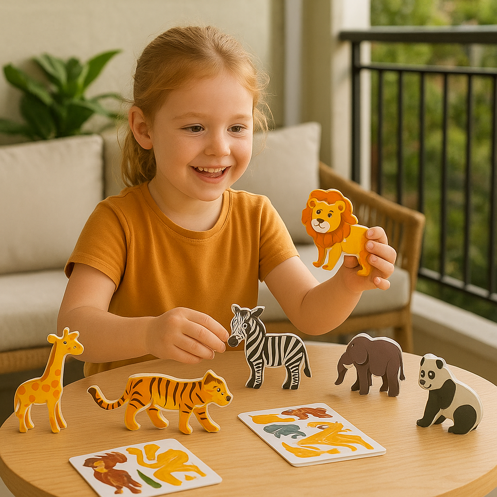 3D Foam Puzzle Set with Cartoon Characters and Snap Assembly for Kids
