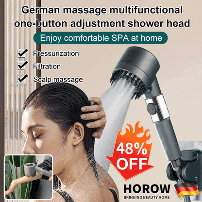 High Pressure Showerhead with 9-Layer Filter and Pause Button