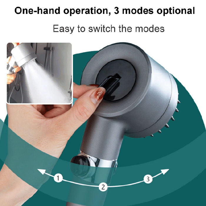 High Pressure Showerhead with 9-Layer Filter and Pause Button