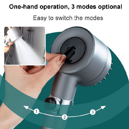 High Pressure Showerhead with 9-Layer Filter and Pause Button