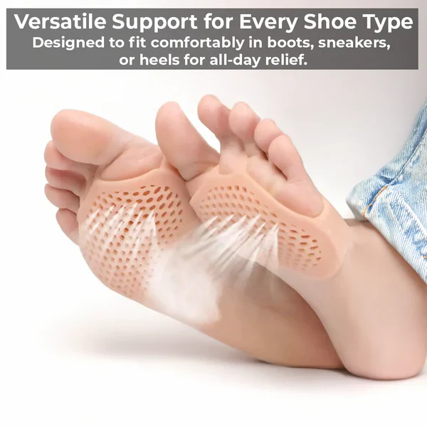 Gel Metatarsal Pads with Ventilation Holes for All Day Foot Comfort