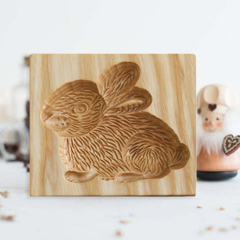 Wooden Cookie Cutter Stamp with Two Piece Press System and Beech Wood Construction