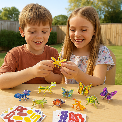 3D Foam Puzzle Set with Cartoon Characters and Snap Assembly for Kids