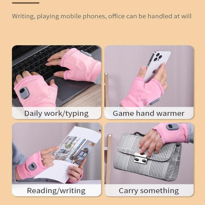 Heated Gloves with 3 Temperature Settings and Type C Charging, Fingerless Design