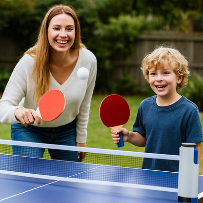 Adjustable Table Tennis Net That Clips Onto Almost Any Table in Four Colors