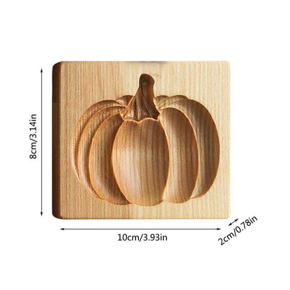 Wooden Cookie Cutter Stamp with Two Piece Press System and Beech Wood Construction