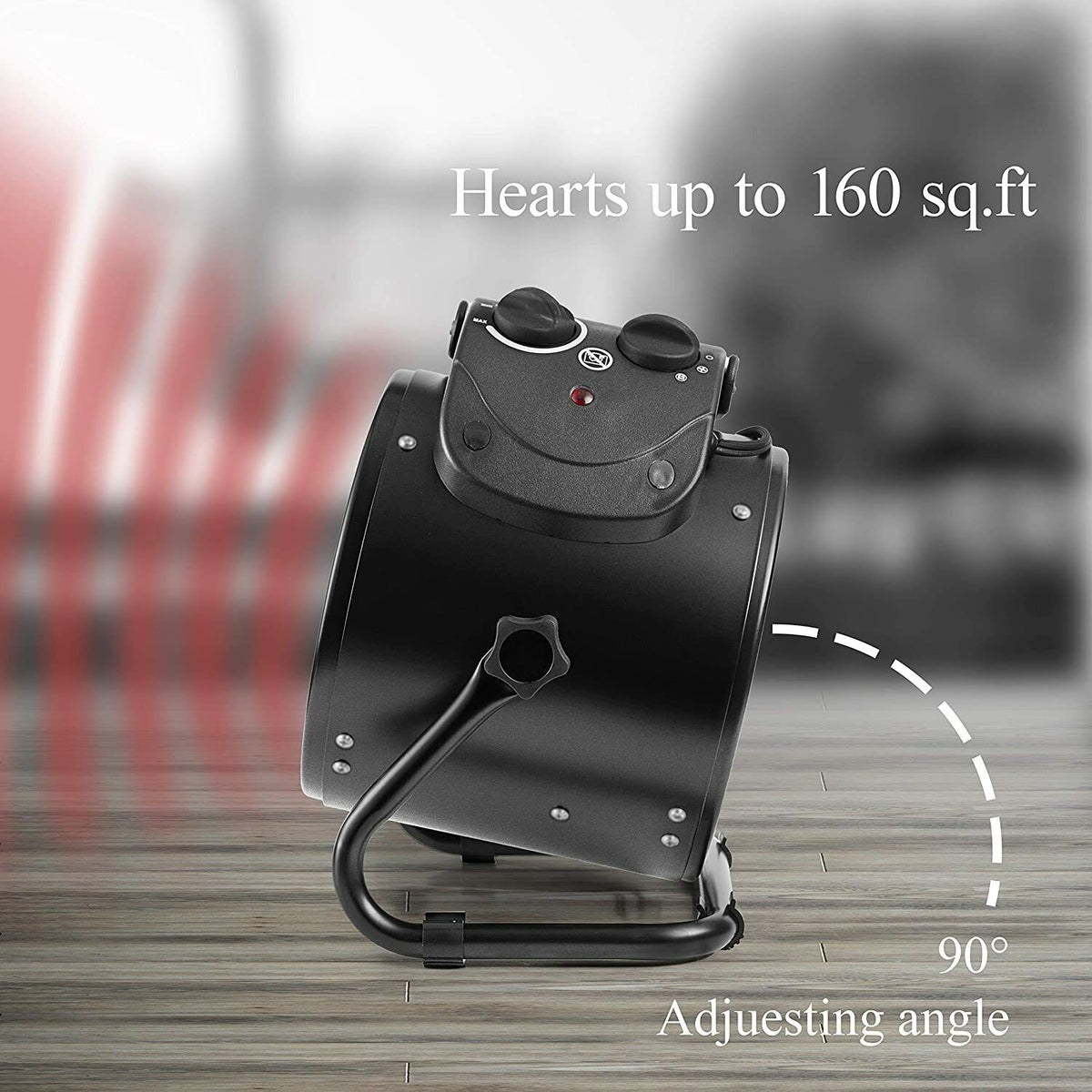 Space Heater with Forced Air Circulation and IPX4 Splash Resistance for Greenhouses
