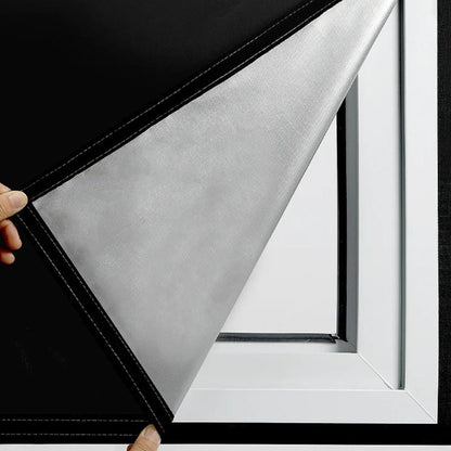 Static Cling Blackout Window Shade with Heat Reflection and Reusable Application