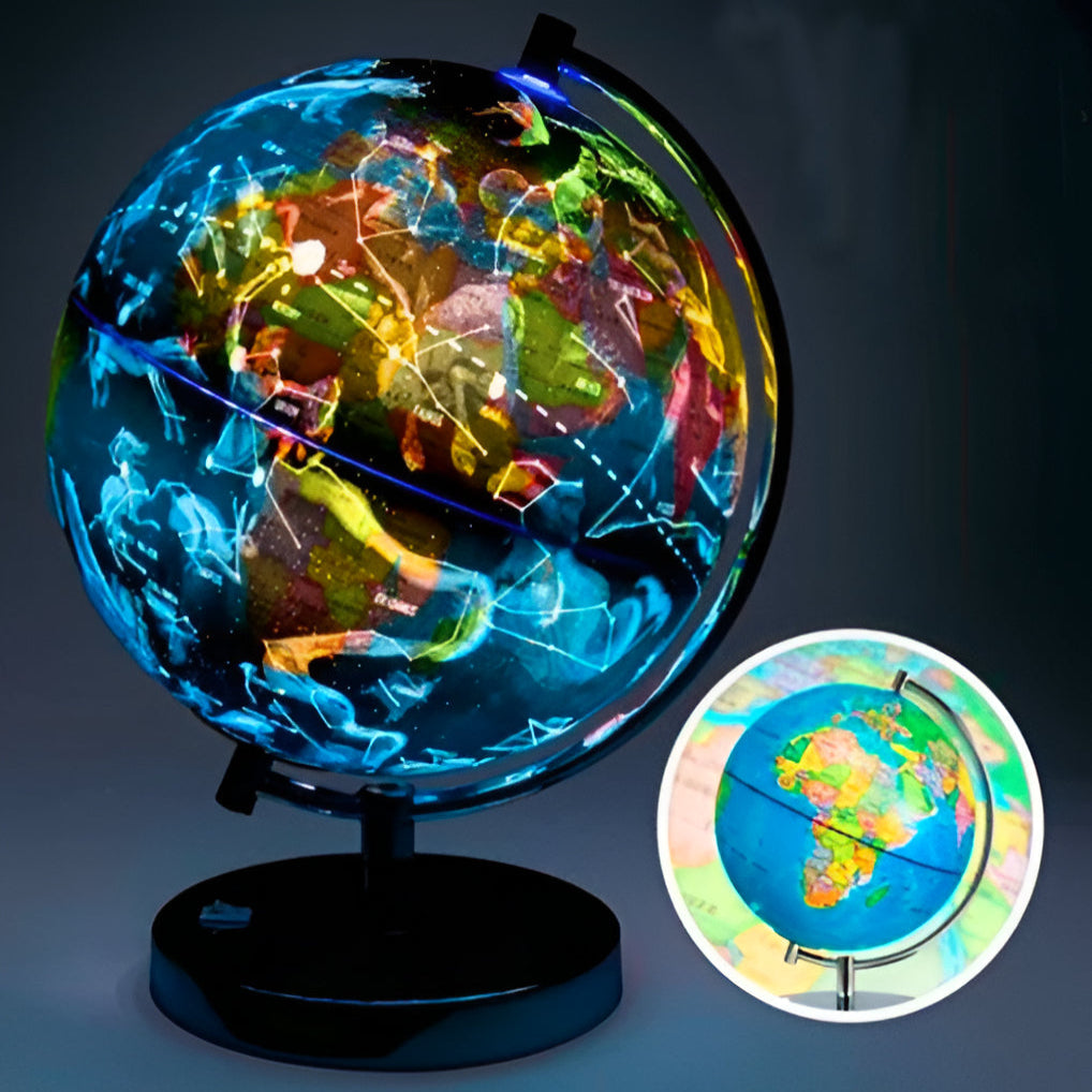 Floating World Globe Night Light with 12 Constellations and Touch Control