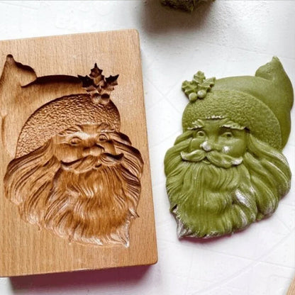 Wooden Cookie Cutter Stamp with Two Piece Press System and Beech Wood Construction