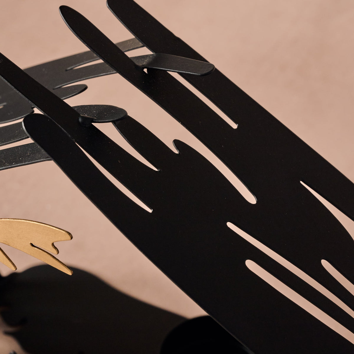 Black Iron Nativity Silhouette with Soldered Corners, Gold Star and a Single Tea Light Cup