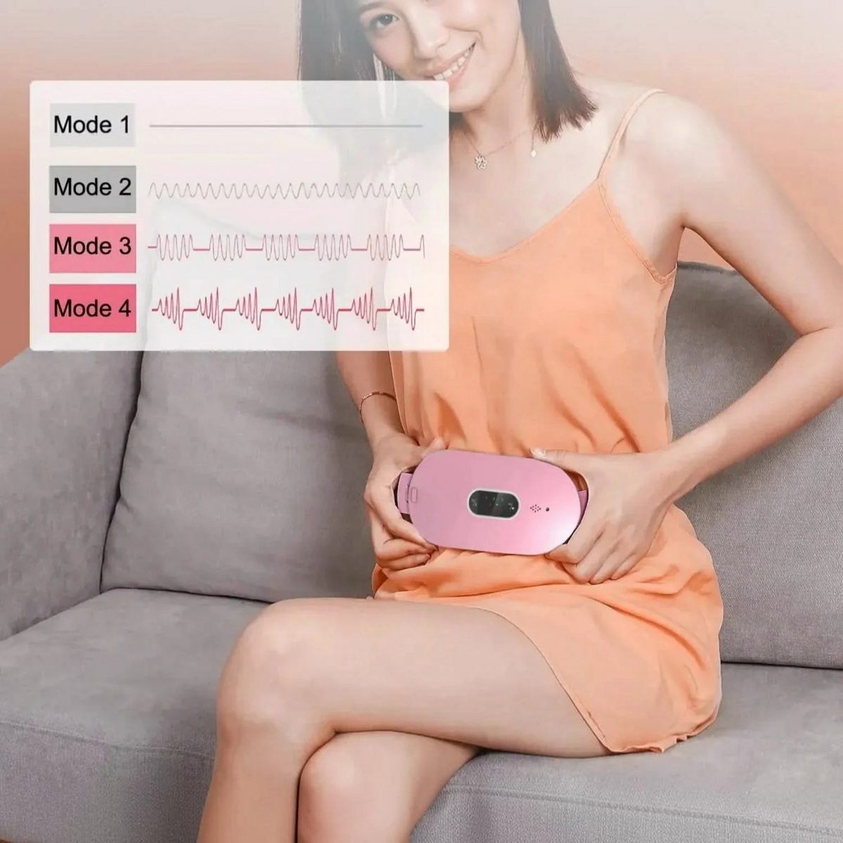 Heating Waistband Massager with 6 Heat Levels and Massage Modes