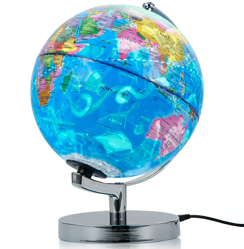 Floating World Globe Night Light with 12 Constellations and Touch Control