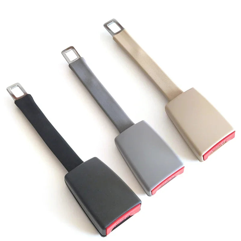11 Inch Raised Seat Belt Extender with Rigid Stem and Click In Connection in Gray, Black or Beige