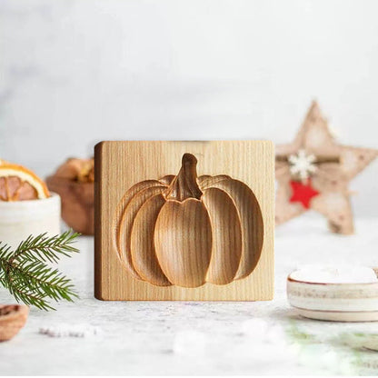 Wooden Cookie Cutter Stamp with Two Piece Press System and Beech Wood Construction