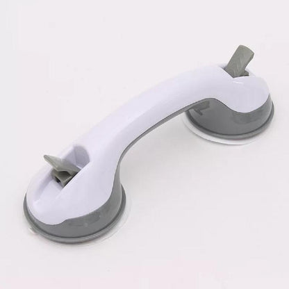 Suction Grab Bar with Textured Grip and Dual Mounting Cups for Bathroom
