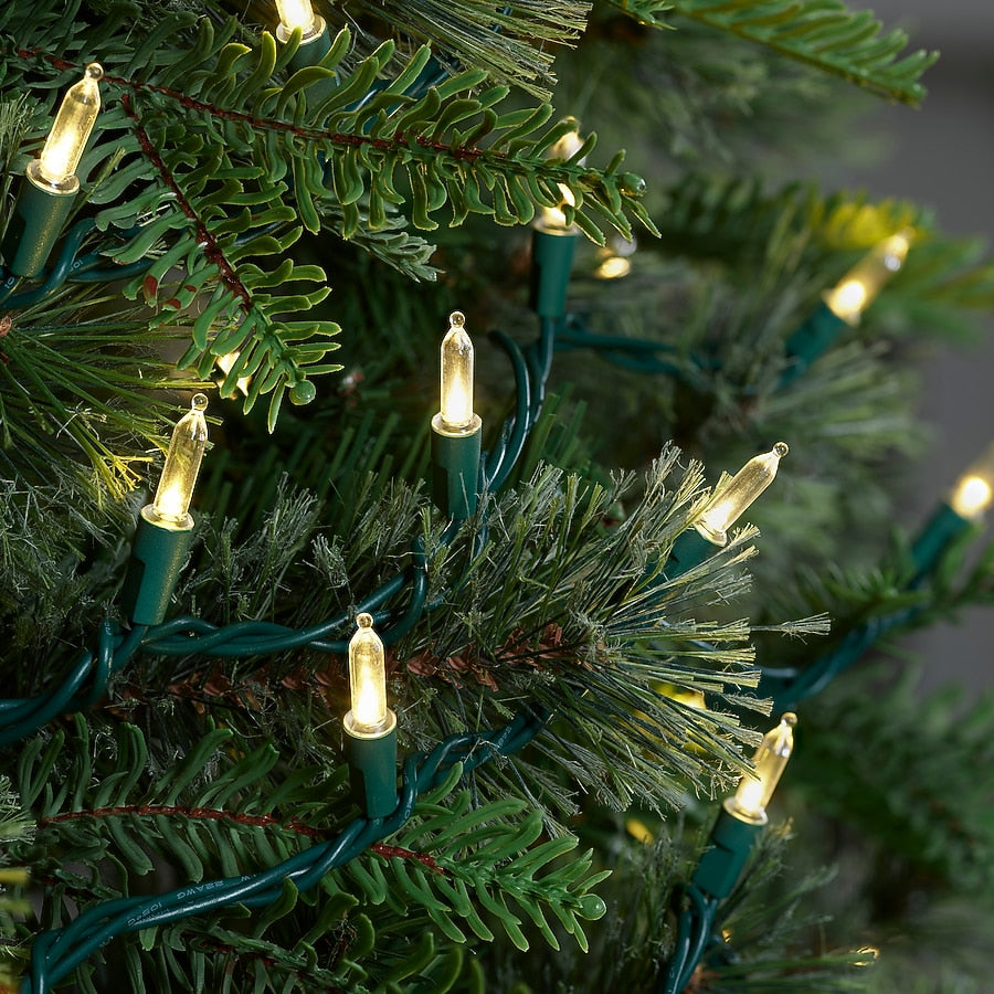 Twinkling LED Light Strand with 100 Sparkle Bulbs in Two Colors for Trees and Wreaths