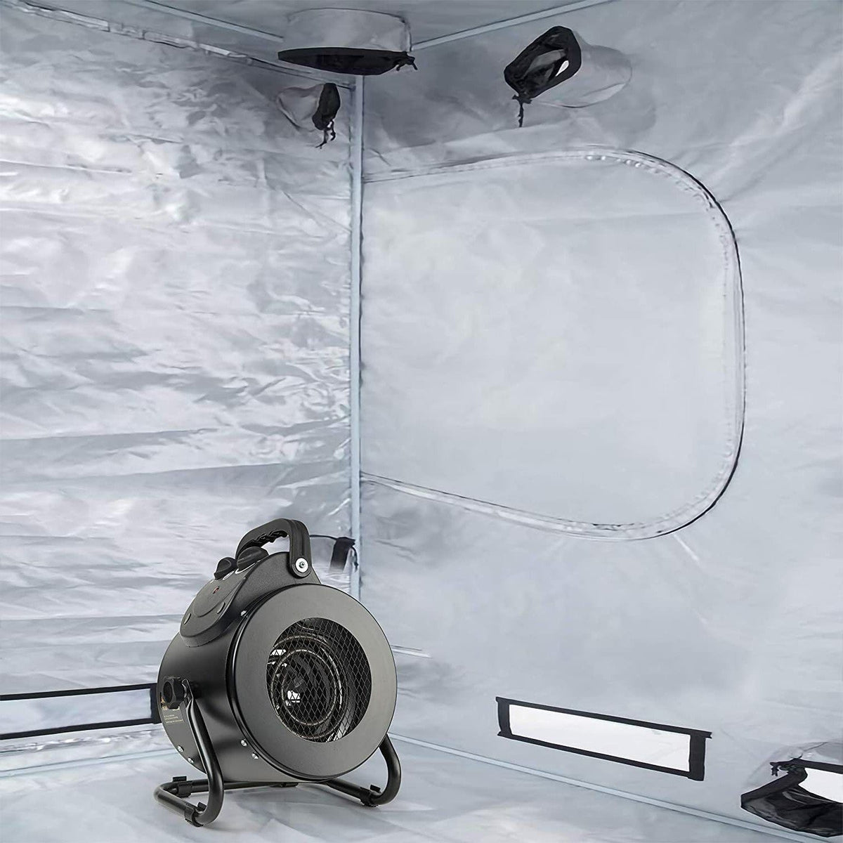 Space Heater with Forced Air Circulation and IPX4 Splash Resistance for Greenhouses