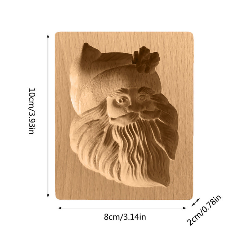 Wooden Cookie Cutter Stamp with Two Piece Press System and Beech Wood Construction