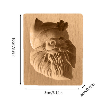 Wooden Cookie Cutter Stamp with Two Piece Press System and Beech Wood Construction