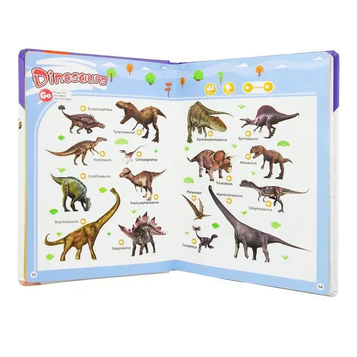 Talking English Learning Book with Sound Buttons and Over 300 Real Photo Words for Kids
