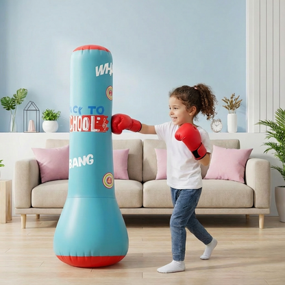 Inflatable Kids Boxing Bag with Weighted Water Base for Indoor Play
