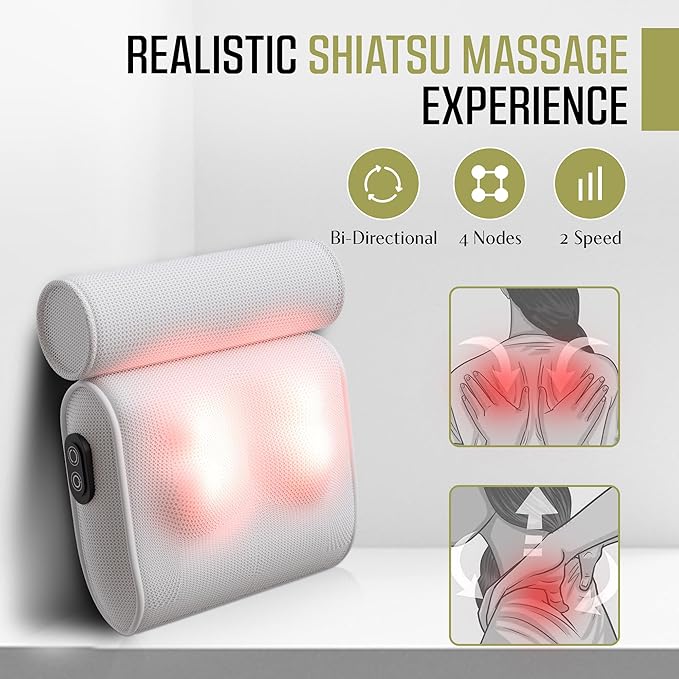 Waterproof Massaging Bath Pillow with Strong Suction Cups and Quick Dry Foam