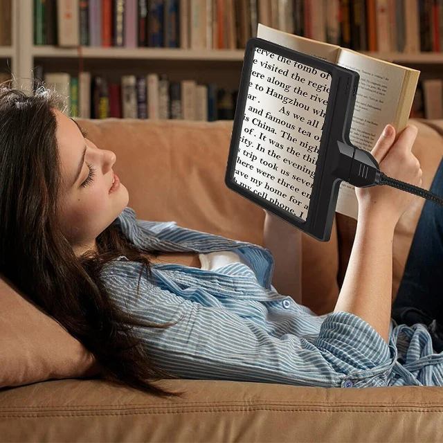 Full Page Magnifying Floor Lamp with 5X Lens and Adjustable Gooseneck, LED Lighting
