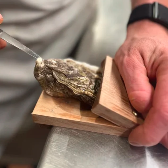 Wood Oyster Clamp Tool for Fast and Secure Shell Opening