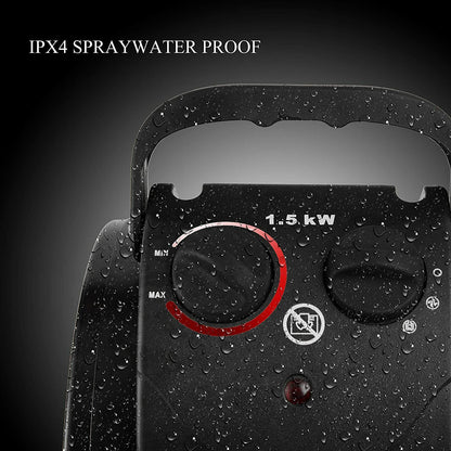 Space Heater with Forced Air Circulation and IPX4 Splash Resistance for Greenhouses