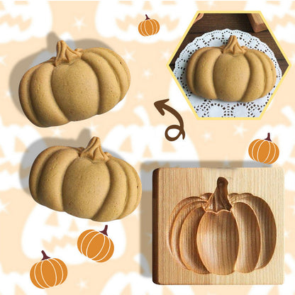 Wooden Cookie Cutter Stamp with Two Piece Press System and Beech Wood Construction