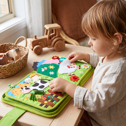 Farm Animals Story Board Book for Toddlers with Colorful Illustrations and Repetitive Learning