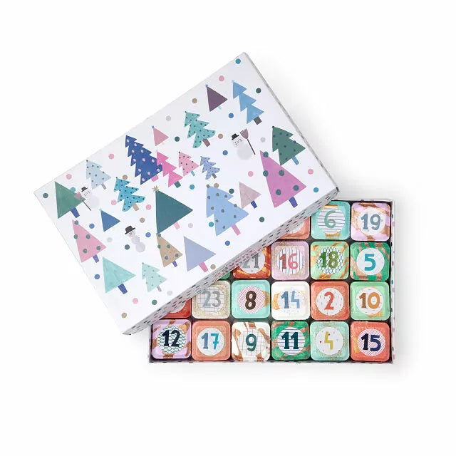 Essential Oil Shower Steamer Calendar Box with 24 Seasonal Scents for Daily Showers