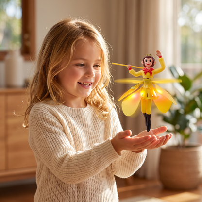 Motion Sensor Flying Monkey Toy with LED Lights and Interactive Hovering