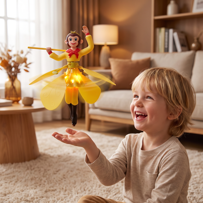 Motion Sensor Flying Monkey Toy with LED Lights and Interactive Hovering