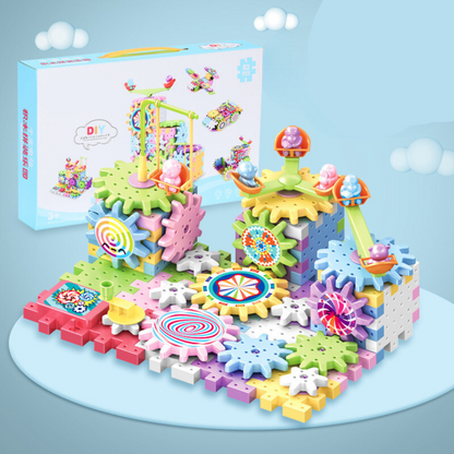 Rotating Gear Montessori Building Blocks Set for Kids