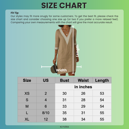 Women's Linen Midi Dress with Side Pockets and Relaxed Loose Silhouette