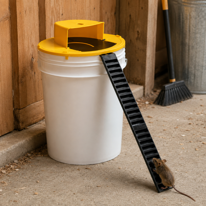 Automatic Flip Bucket Trap Lid for Mice and Rats, 4 Pack