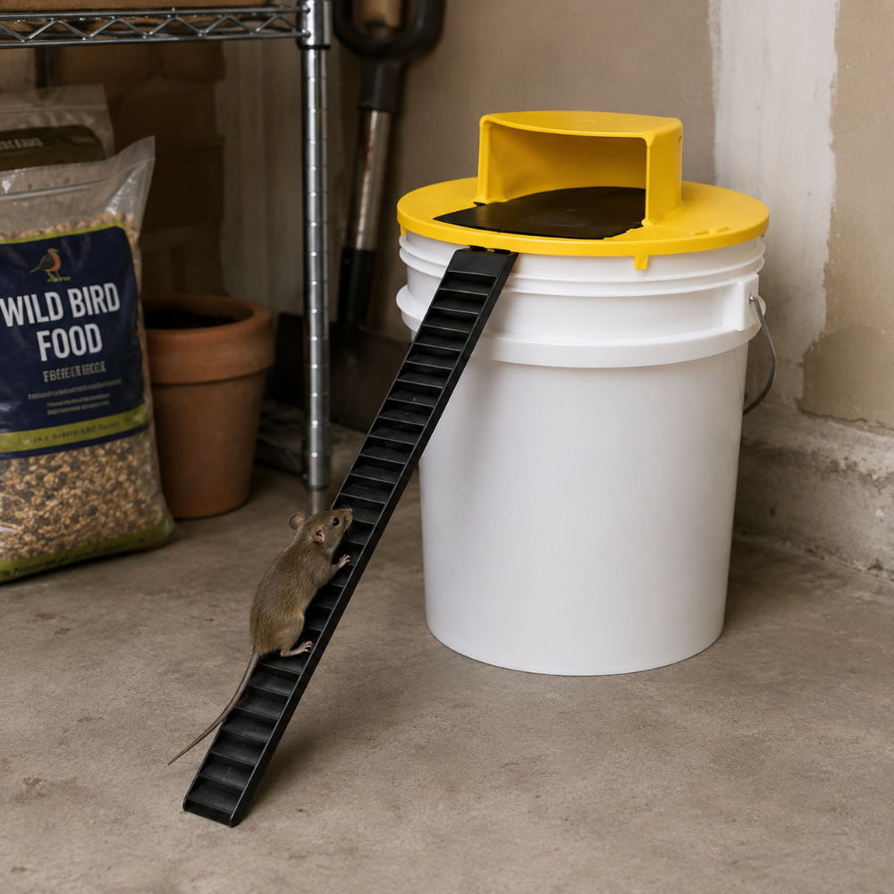 Automatic Flip Bucket Trap Lid for Mice and Rats, 4 Pack