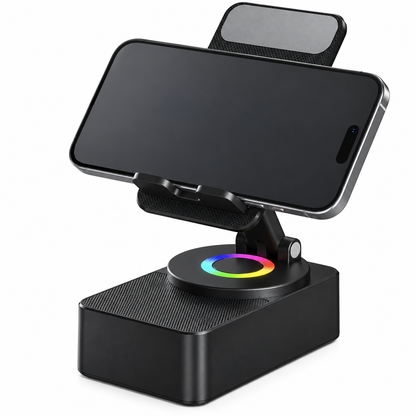 5-in-1 Wireless Bluetooth Speaker with Foldable Phone Stand and LED Lighting