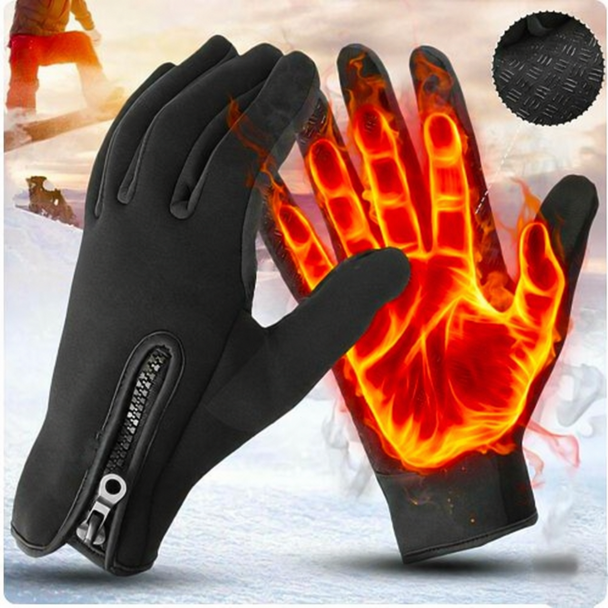 Thermal Gloves, Unisex Touch Screen Winter Gloves