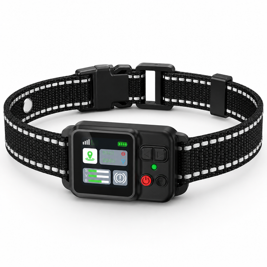 Rechargeable Wireless Dog Fence Collar with Adjustable Boundary and Training Modes