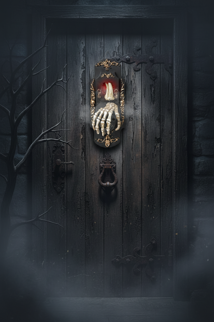 Motion Sensor Doorbell Prop with Sound and Light Effects, Halloween Party Decoration